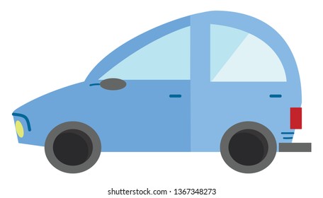 Un vector de transporte de pasajeros azul o una ilustración de color