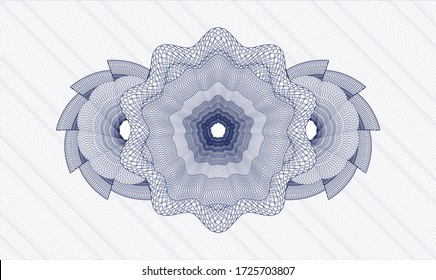 Blue passport emblem. Vector Illustration. Detailed 