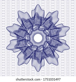Blue passport emblem. Vector Illustration. Detailed. 