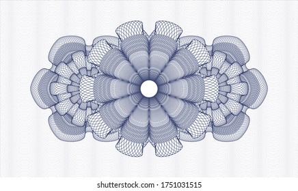emblema del pasaporte azul. Ilustración vectorial. Detallado 