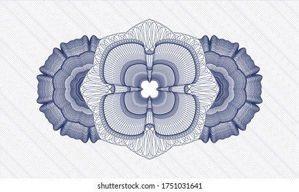 emblema del pasaporte azul. Ilustración vectorial. Detallado 