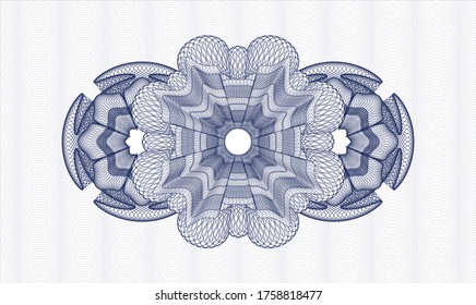 Blue passport emblem. Vector Illustration. Detailed 