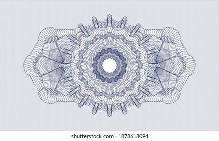 Blaues Passemblem. Vektorgrafik. Detaillierte 