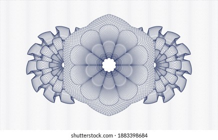 Blue passport emblem. Vector Illustration. Detailed 