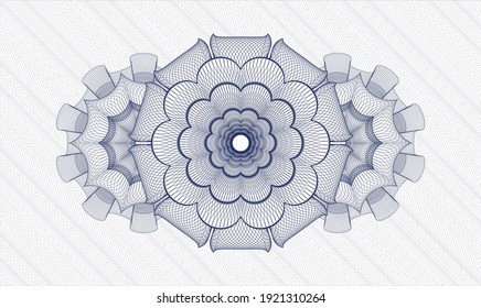 Blue passport emblem. Vector Illustration. Detailed 