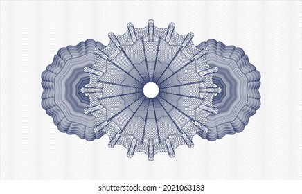 emblema del pasaporte azul. Ilustración vectorial. Detallado 