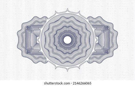 Blue passport emblem. Vector Illustration. Detailed 