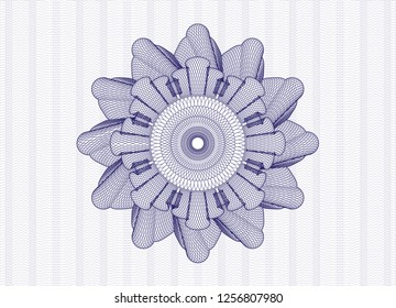 Blue passport money rosette