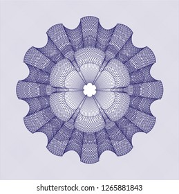 Blue passport money rosette