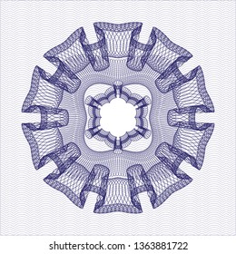 Blue passport money rosette