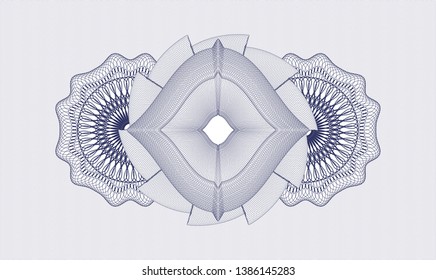 Blue passport money rosette. Vector Illustration. Detailed.