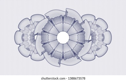 Blue passport money rosette. Vector Illustration. Detailed.