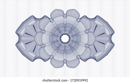 Blue Pass Geld Rosette. Vektorgrafik. Detaillierte 