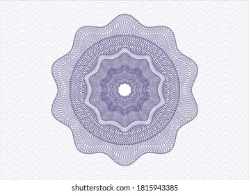Rosette con dinero del pasaporte azul. Ilustración vectorial. Detallado. 