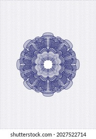 Blue passport money rosette. Vector Illustration. Detailed. 