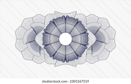 Blue passport money rosette. Vector Illustration. Detailed 