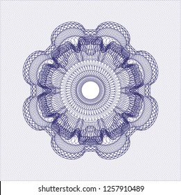 Blue passport money style rosette