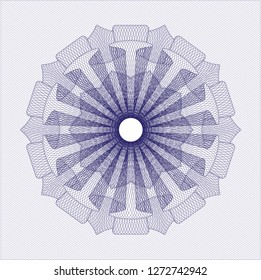 Blue passport money style rosette
