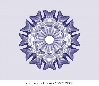 Blue passport money style rosette