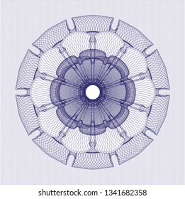Blue passport money style rosette