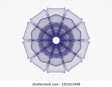 Blue passport money style rosette