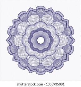 Blue passport money style rosette