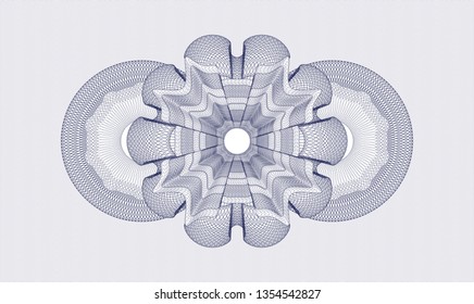 Blue passport money style rosette