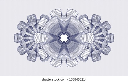 Blue passport money style rosette