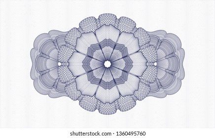 Blue passport money style rosette