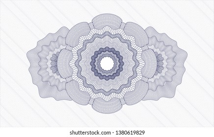 Blue passport money style rosette