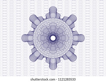 Blue passport money style rossete