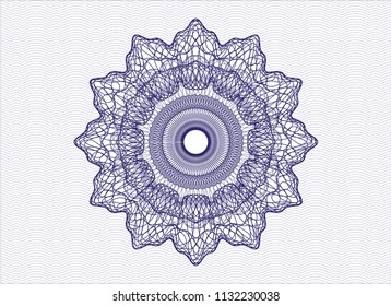 Blue passport money style rossete