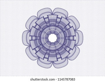 Blue passport money style rossete