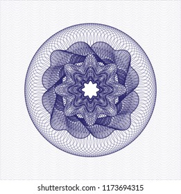 Blue passport money style rossete