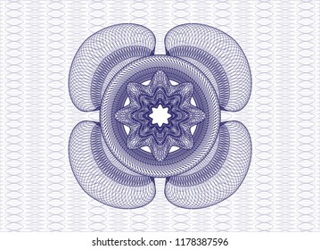 Blue passport money style rossete