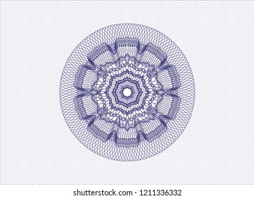 Blue passport money style rossete