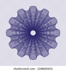 Blue passport money style rossete