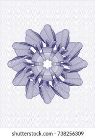 Blue passport money style rossete