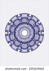 Blue passport rosette