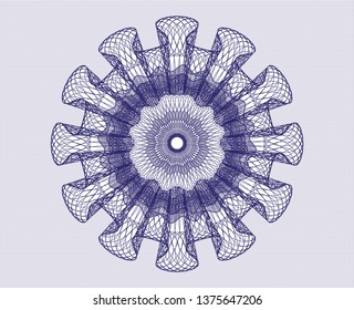 Blue passport rosette