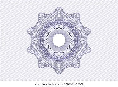 Blue passport rosette. Vector Illustration. Detailed.