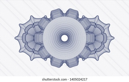 Blue passport rosette. Vector Illustration. Detailed.