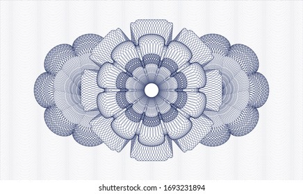 Rosette de pasaportes azules. Ilustración vectorial. Detallado 