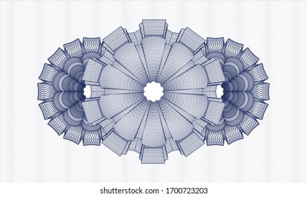Rosette de pasaportes azules. Ilustración vectorial. Detallado.