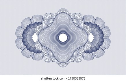 Rosette de pasaportes azules. Ilustración vectorial. Detallado 