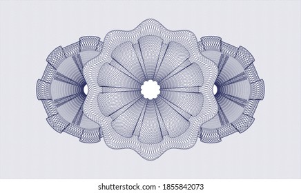 Blaue Passrosette. Vektorgrafik. Detaillierte 