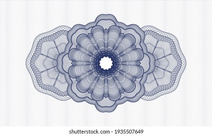 Blue passport rosette. Vector Illustration. Detailed 