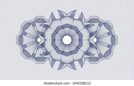 Blaue Passrosette. Vektorgrafik. Detaillierte 