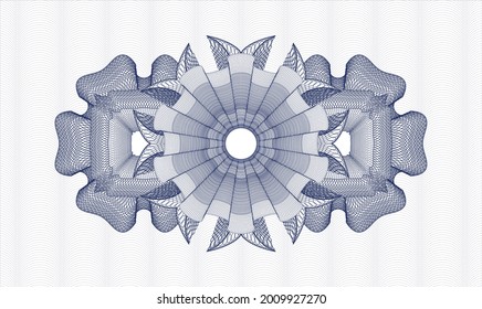 Blue passport rosette. Vector Illustration. Detailed 