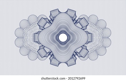 Blaue Passrosette. Vektorgrafik. Detaillierte 
